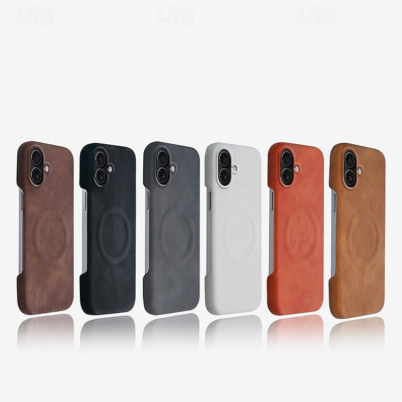 Handy Hülle Handyhüllen Für iPhone 17 Pro Max 16 15 14 Pro Max 13 Pro Max Rückseite Magnetische Adsorption Unterstützt kabelloses Laden Retro PC PU-Leder 2026 - $14.99 –P2