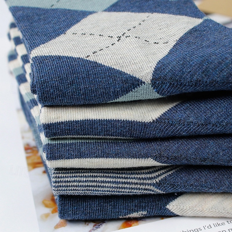 Męskie 10 par Pakiety Multi Skarpety Skarpetki do biegania Skarpety na co dzień Niebieski Kolor Prążki Urlop Sport i turystyka Codzienny Podstawowy Średnie Wiosna Jesień Moda Codzienny 2026 - $18.49 –P3