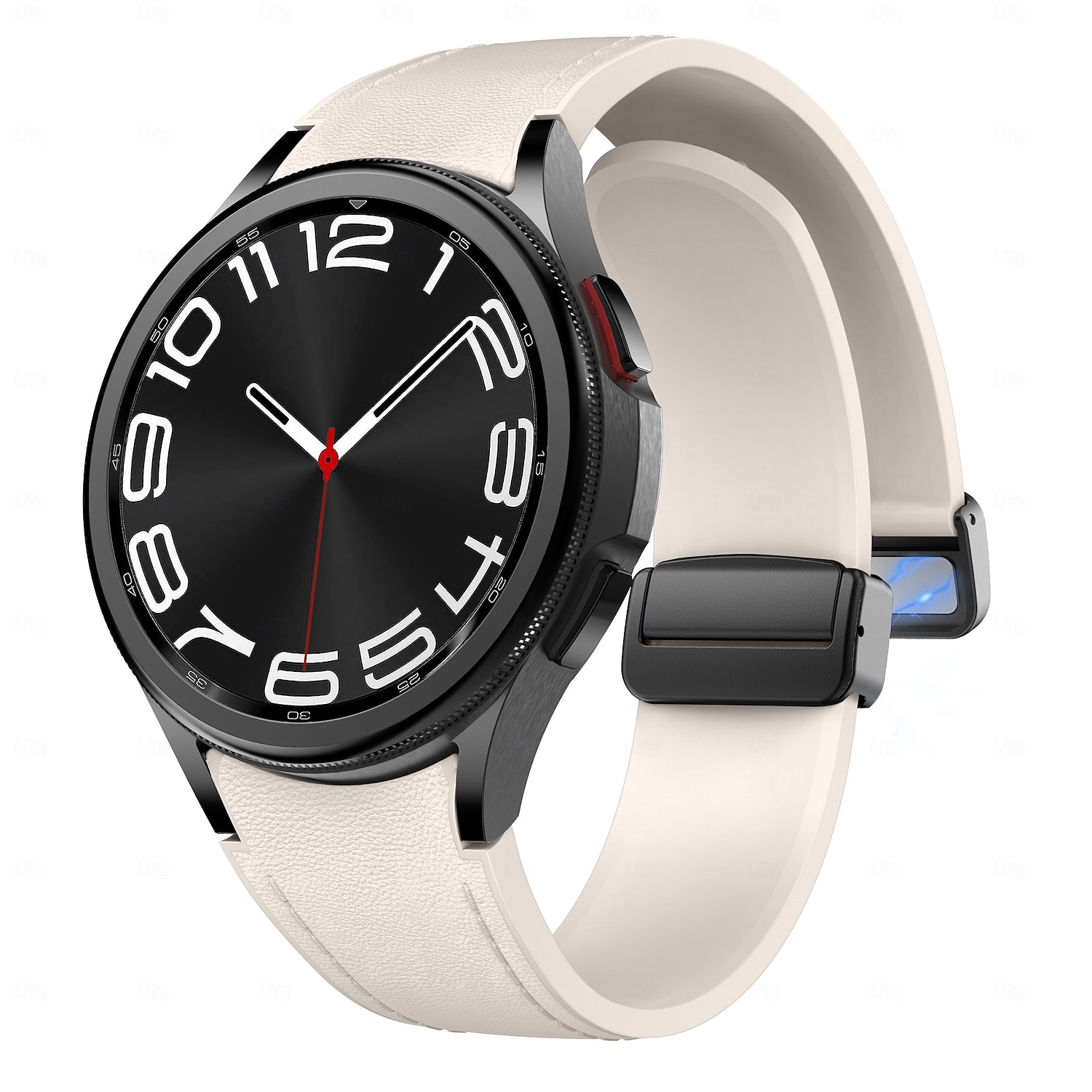 Horlogeband voor Samsung Galaxy Watch 7/6/5/4  40/44mm, Watch 5 Pro 45mm, Watch 6 Classic 43/47mm, Watch 4 Classic 42/46mm Siliconen Echt leer Vervanging Band Verstelbaar Sportband Leren koppeling 2026 - $16.99 –P4