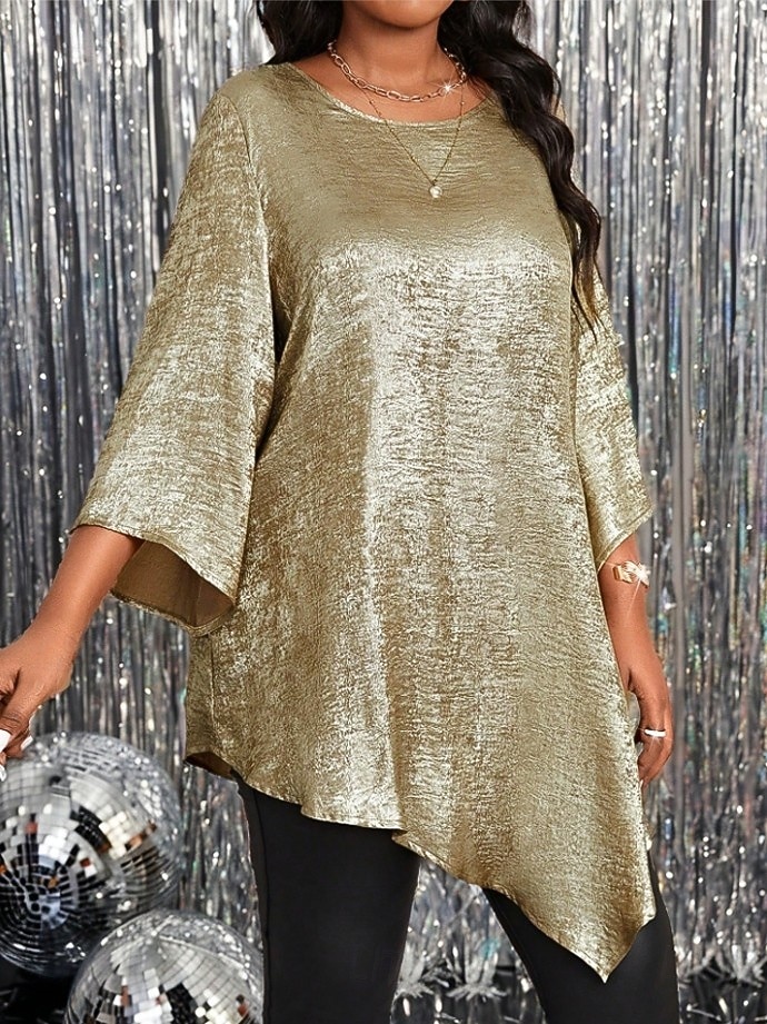 Nouvel An Femmes Chemise ancien Tropical Élégant Hauts Longs robe demoiselle d honneur Tenue de soirée Fête Rose Claire Rouge Bleu Roi Bleu Ciel Dorée Automne Hiver de 2026 ? $26.99 –P5