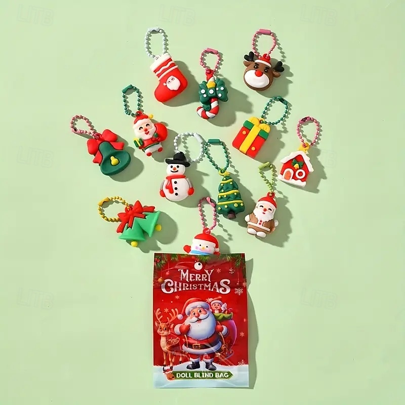 32pcs Christmas Ornament Set with Santa, Reindeer, Snowmen & Candy Canes, Festive Holiday Decorations with Hanging Loop, Perfect For Backpacks 2025 - $15.99 –P6