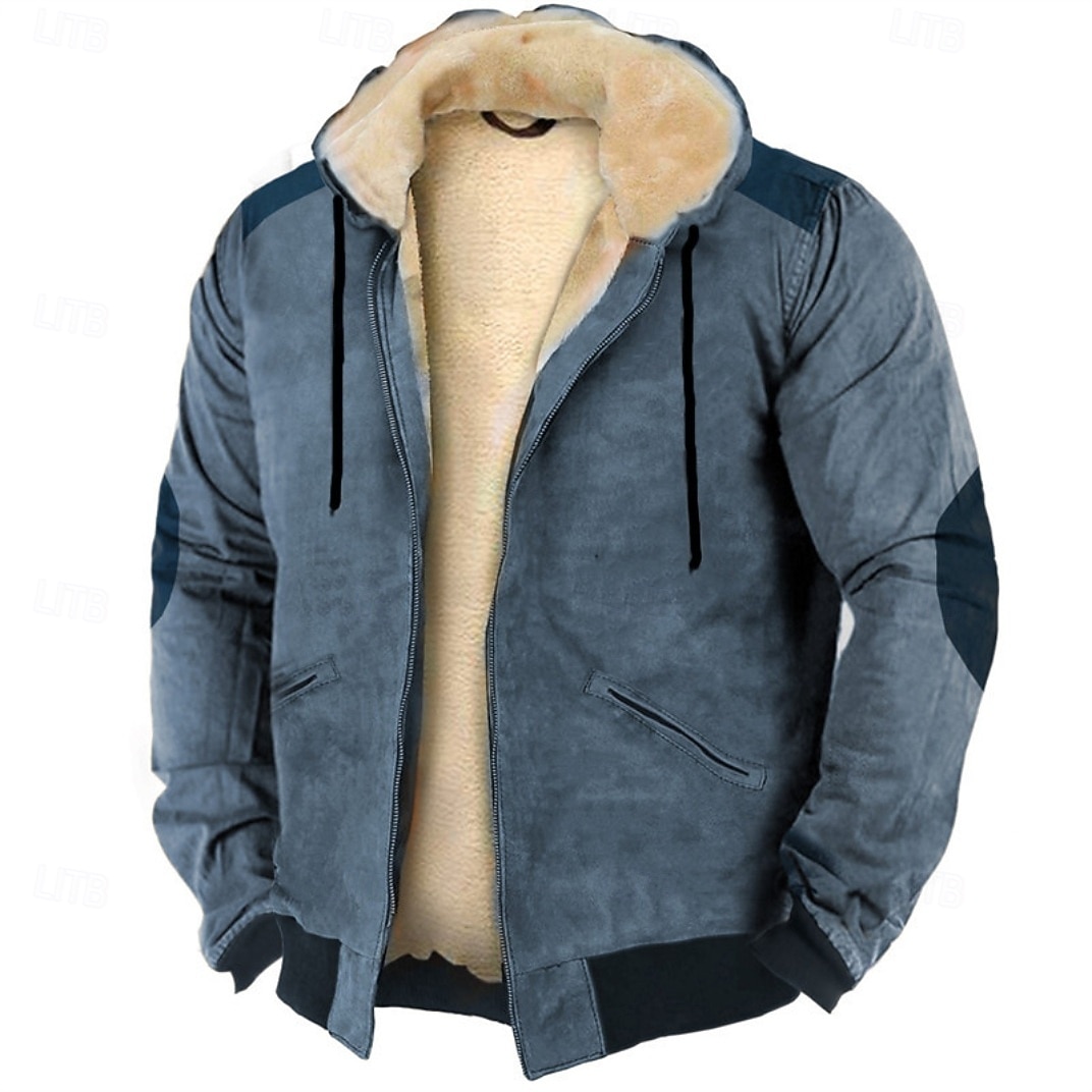 Per uomo Felpa con cappuccio Felpa con cappuccio a zip intera Felpa con cappuccio in pile Felpa con cappuccio foderata in pile Blu Marrone Verde Cachi Con Cappuccio Semplice Patchwork Blocco di colore del 2026 a $45.99 –P4
