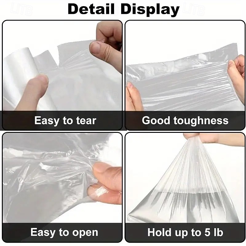 2 Rolls / 400pcs Large Clear Disposable Food Storage Bags – Perfect for Supermarkets & Convenience Stores 2026 - $15.99 –P6