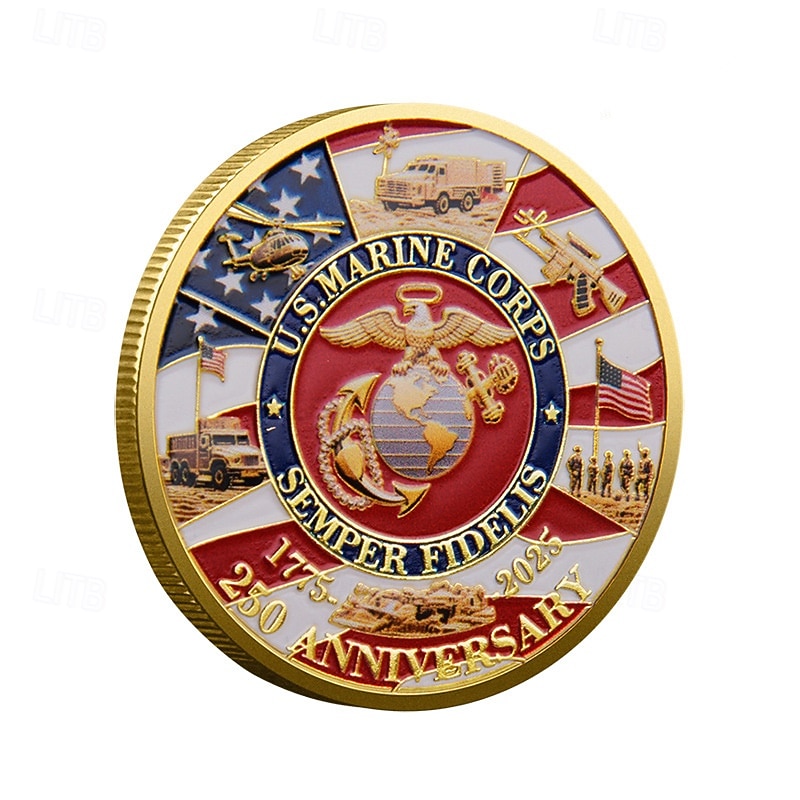 250-vuotisjuhlan muistokolikot – Yhdysvaltojen merijalkaväen suunnittelu keräilykolikot kestävät metalliset näyttelykolikot keräilijöille ja lahjaidea patriotinen sotilasaihe semikvinkentenniaalille 2026 - $14.99 –P9