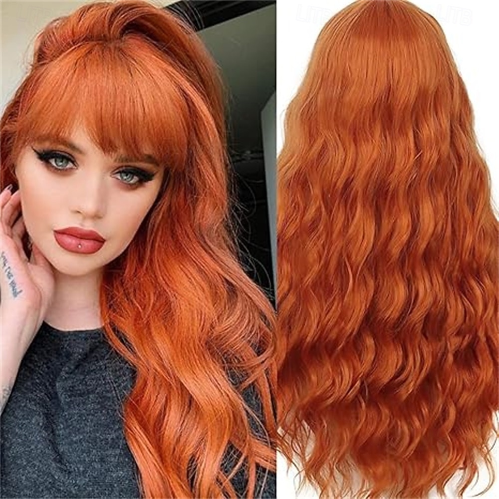 Карнавальный парик 2026 Фиолетовый Зеленый Оранжевый Кудрявый Волнистый Длинные Синтетический фестивальный парик Вторник на масляной неделе Парад Волосы для косплей-костюма для Женский 2026 - $21.99 –P8