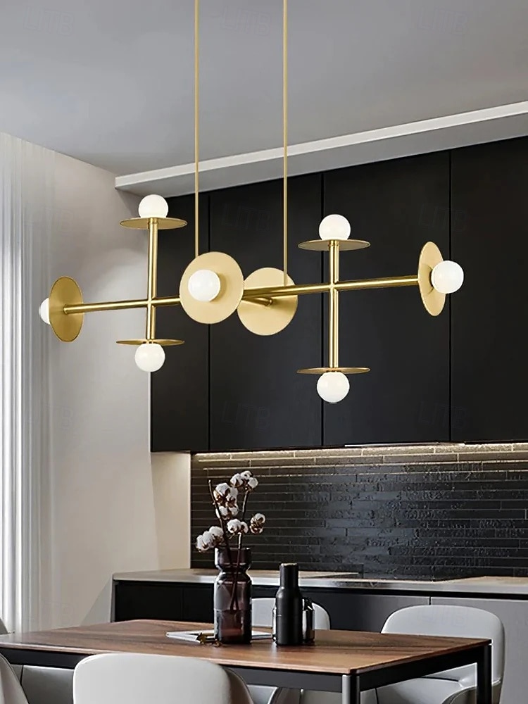 светодиодный подвесной светильник линейная люстра на 8 ламп 110-240 В 2026 - $403.19 –P3