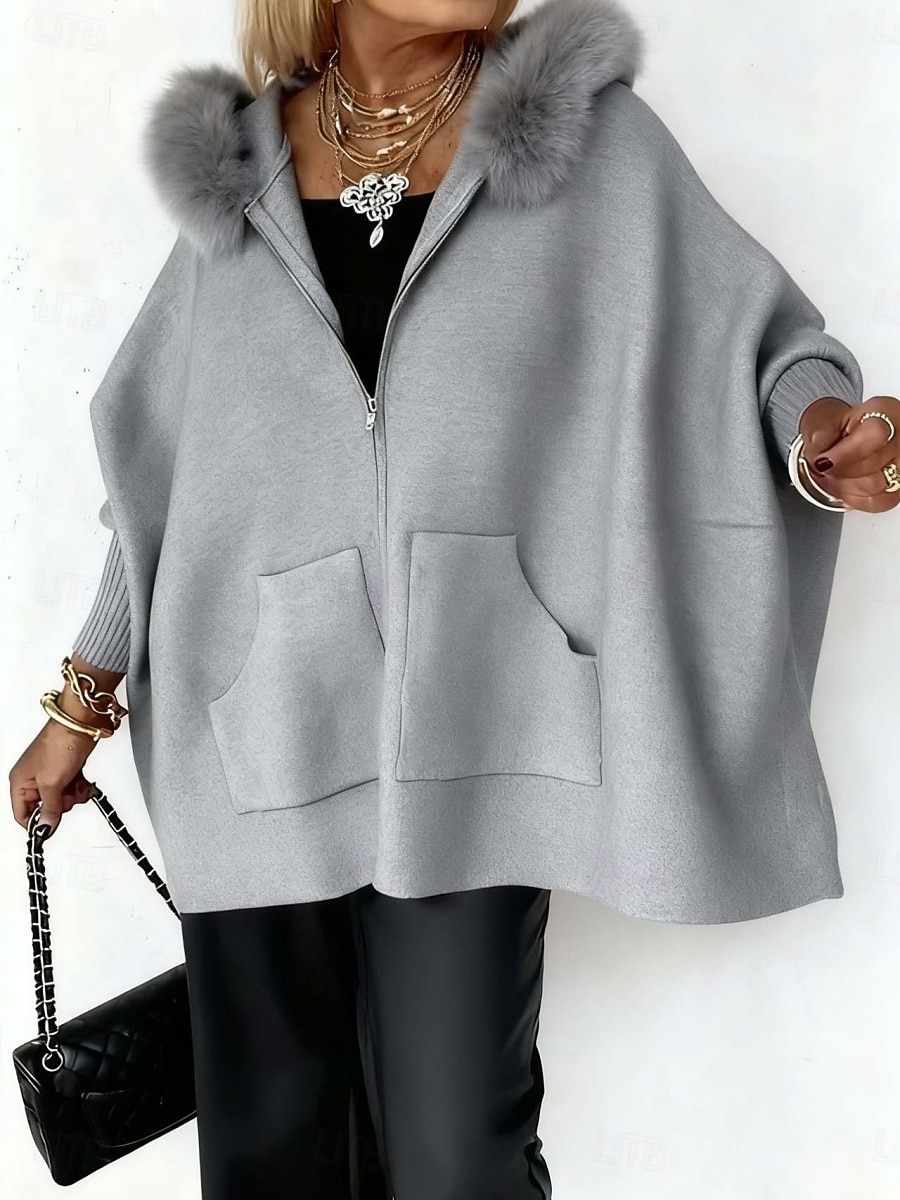 Per donna Cappotto Invernale Giacca con Cappuccio Confortevole Traspirante Cerniera Tasca Collo in Pelliccia Casual Semplice Vacanza Streetwear Casuale Abbigliamento quotidiano Cerniera Lungo Con del 2026 a $44.99 –P7