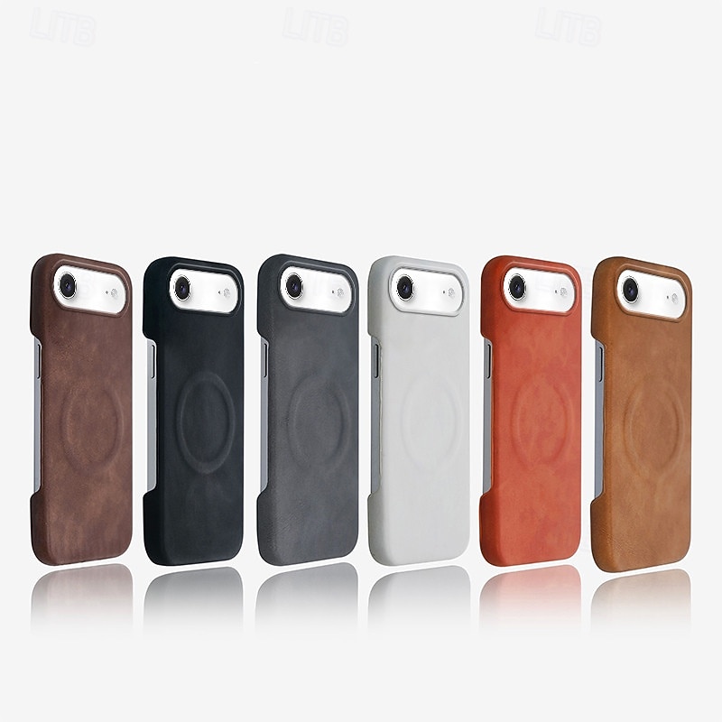 Handy Hülle Handyhüllen Für iPhone 17 Pro Max 16 15 14 Pro Max 13 Pro Max Rückseite Magnetische Adsorption Unterstützt kabelloses Laden Retro PC PU-Leder 2026 - $14.99 –P1