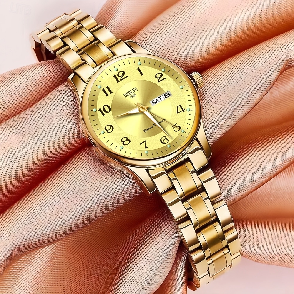 Női Óra Divatos és Kasuális Elegáns Női Díszítő Óra Két Naptárral Éjjeli Fény Kijelzés A Legjobb Anyák Napi Ajándék Választás Nőknek 2026 - $18.99 –P1