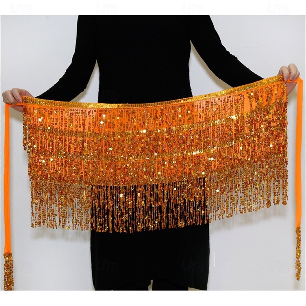 Samba Dancewear břišní taneční sukně s třásněmi rave sukně sukně s flitry hip šátek na festivaly kostým pro představení 2026 - $25.99 –P10