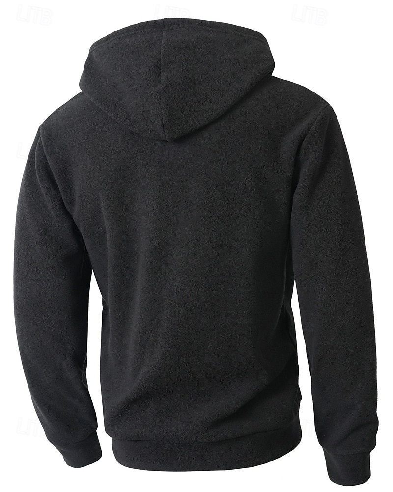 2026年 男性用 パーカー クォータージッパーパーカー フリースパーカー ブルー ブラック パープル ライトグレー ダックグレー フード付き 平織り ジッパー ポケット スポーツ 日常 祝日 ポリエステル ストリートファッション ベーシック カジュアル 秋 冬 衣類 パーカー トレーナー  コレクション – $32.99 –P12