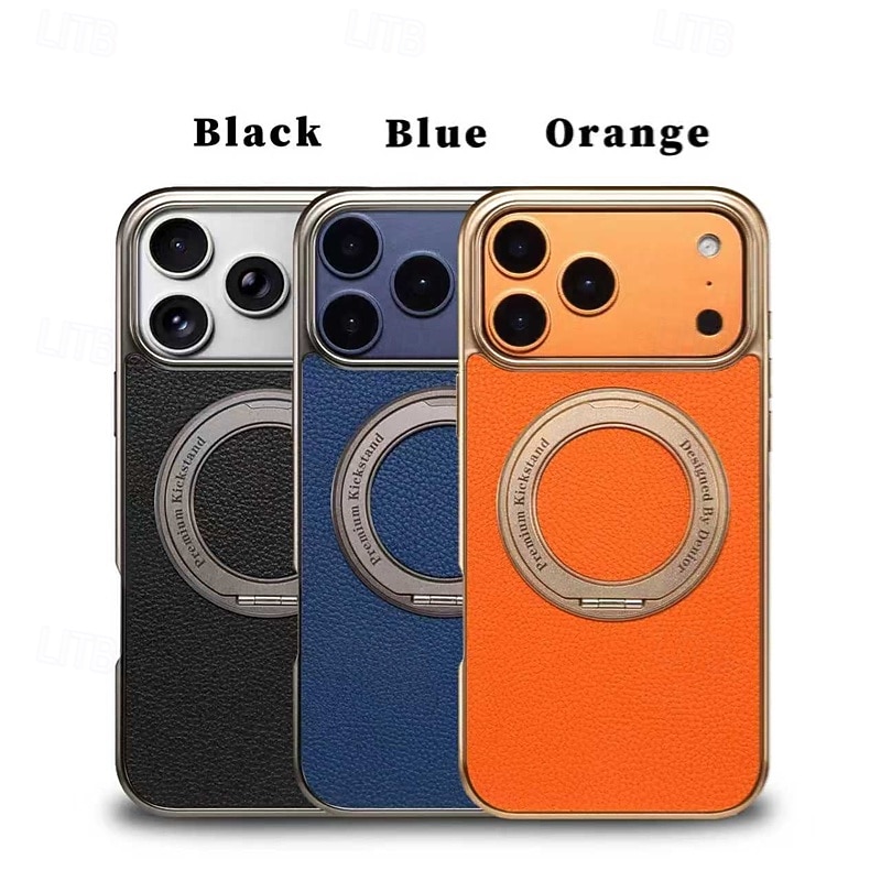 телефон Кейс для Назначение iPhone 17 Pro Max 16 15 14 Pro Max 13 Pro Max Кейс на заднюю панель со стендом Защита от удара Ретро Покрытие 2025 - $20.99 –P10