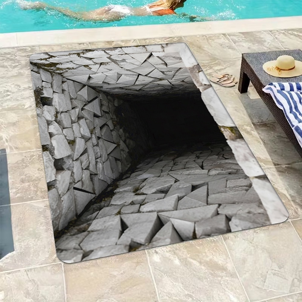 3D Optical Illusion Doormat Visual Trap Floor Mat Non Slip for Doorway Entryway Bathroom Kitchen Indoor Outdoor Diatomaceous Earth Quick Dry Absorbent 20 x 31 inch 2026 - $17.49 –P6
