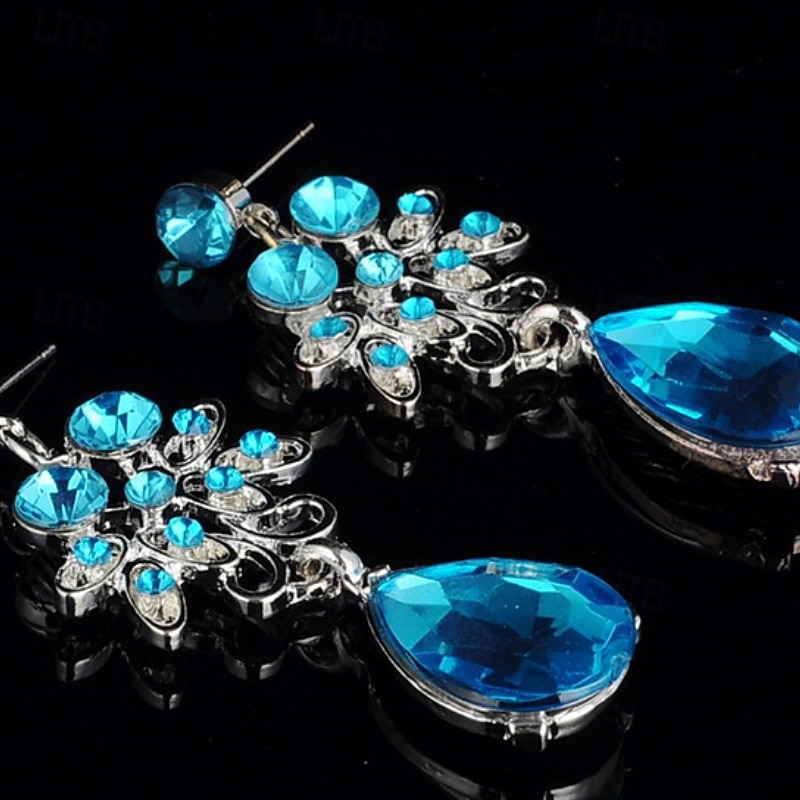 2шт Свадебные комплекты ювелирных изделий For Жен. Фиолетовый Синий Красный Свадьба Вечерние наряды Сплав геометрический 2026 - $15.99 –P4