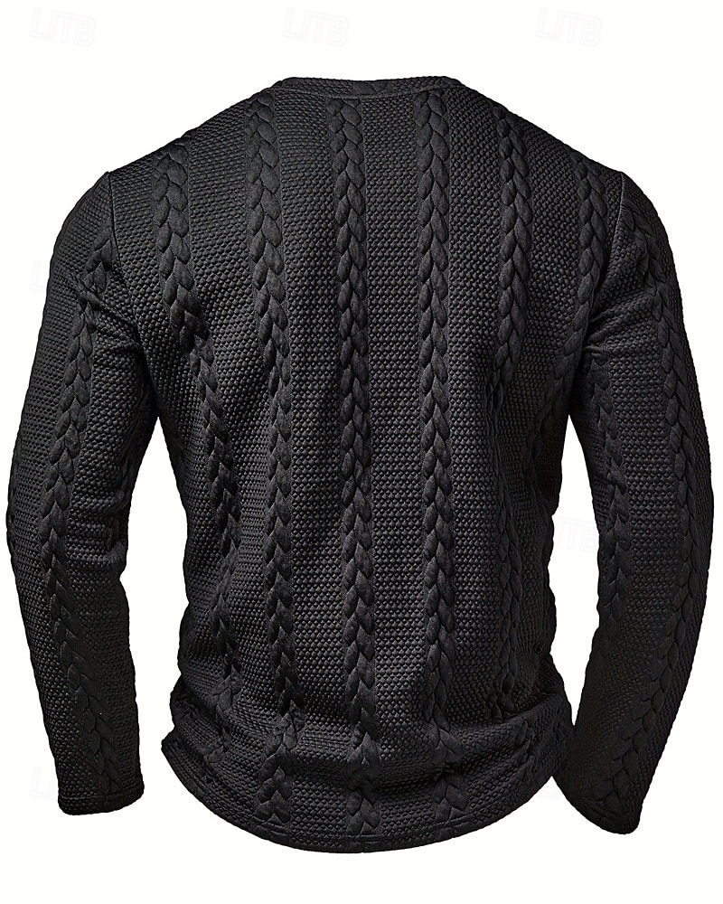 Homme Sweat-shirt Pull Noir Henley Uni Jacquard Sport & Loisir Occasionnel Quotidien Streetwear Vêtements de sport Occasionnel Automne Hiver Vêtement Tenue Pulls Capuche Pulls molletonnés de 2026 ? $29.99 –P2