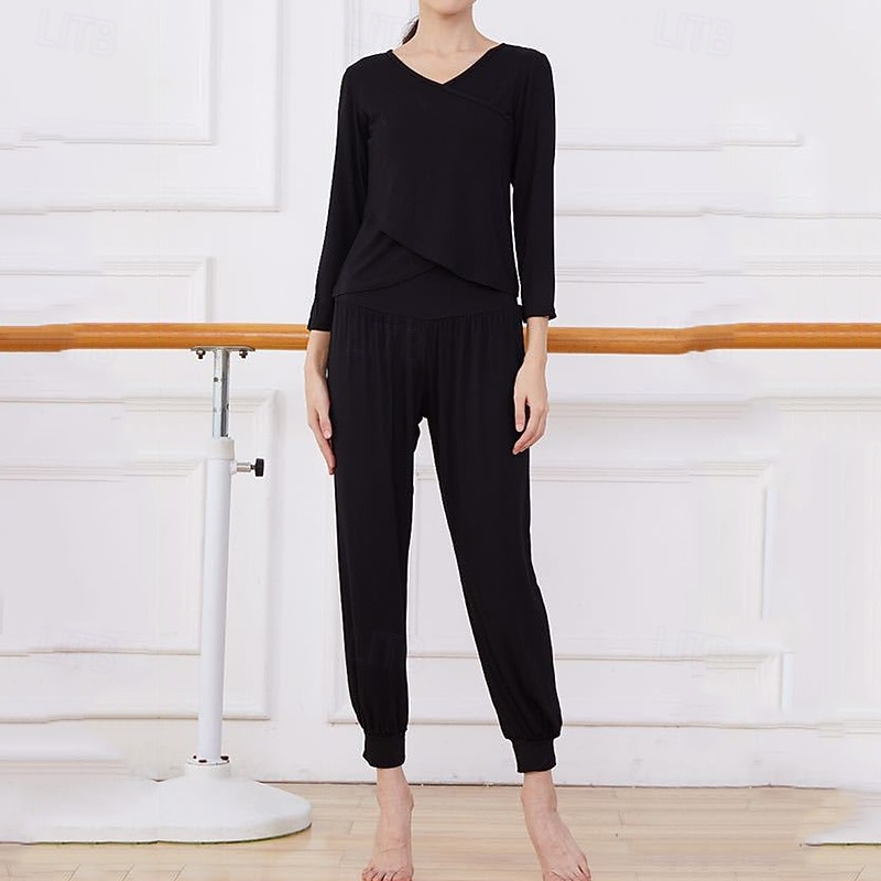 Γυναικεία Μπλούζα γιόγκα Αθλητική κορυφή Συμπαγές Χρώμα Ρούχα σύνολα Φθινόπωρο Μαύρο Λευκό Μοντάλ Χορού Πιλάτες Γιόγκα Ψηλή Μέση Ελαφρύ Αναπνέει Μακρυμάνικο Αθλητισμός Ρούχα Γυμναστικής 2026 - $13.99 –P5