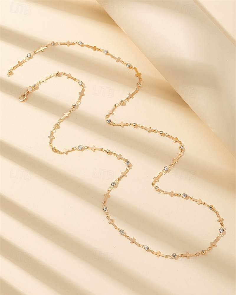 1 Stück Halskette Y Halskette For Damen Kristall Straße Geschenk Täglich Legierung Klassisch Kreuz 2026 - $14.49 –P2