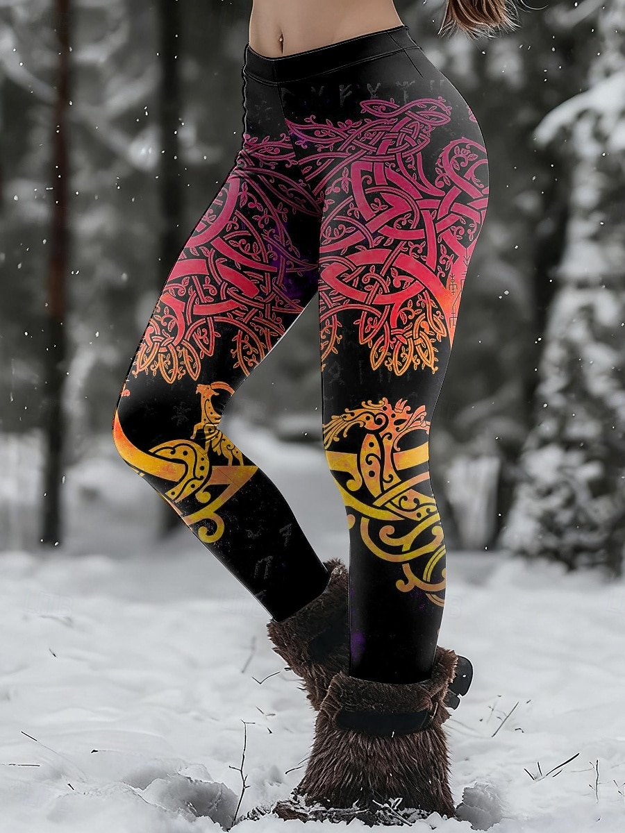 Per donna Leggings Abbigliamento da casa Vacanza Vintage Stile Etnico Lunghezza intera Vita Alta Grafico Astratto Stampa 3D Asciugatura Rapida Traspirabilità Morbido Alta elasticità Quotidiano del 2026 a $21.99 –P4