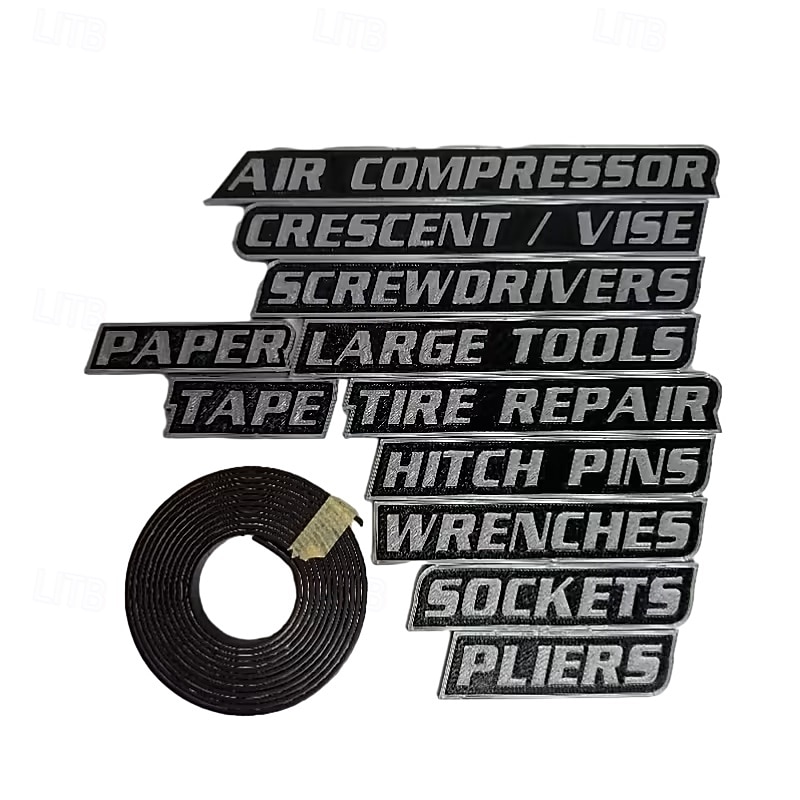 12 kappaleen pakkaus magneettisia työkalupakkietikettejä, 3D-tulostettuja työkalupakkietikettejä, yleisiä työkalupakkien järjestelytarvikkeita, uudelleenkäytettäviä etikettejä teräksisille 2026 - $15.99 –P20