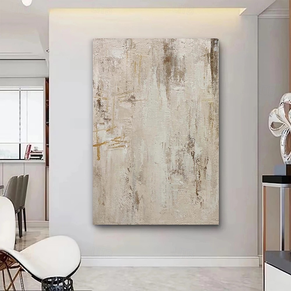 Картина маслом ручной работы на холсте, настенное украшение в стиле ваби-саби, простая абстрактная текстура, украшение для гостиной, прихожей, декор для дома, рулонная картина без рамы, нерастянутая 2026 - $53.99 –P3