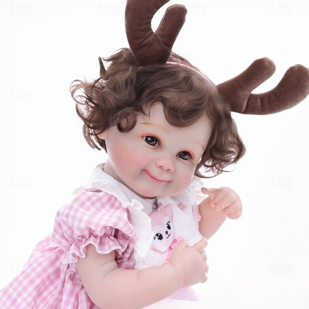 Bambole Reborn - Bambola Realistica da 22 Pollici Ragazza con Corpo Morbido e Capelli Ricci Biondi Sveglia Bebe Reborn di Silicona Bambole di Vita Reale con Scatola Regalo per Bambini di 3 Anni del 2026 a $95.99 –P6