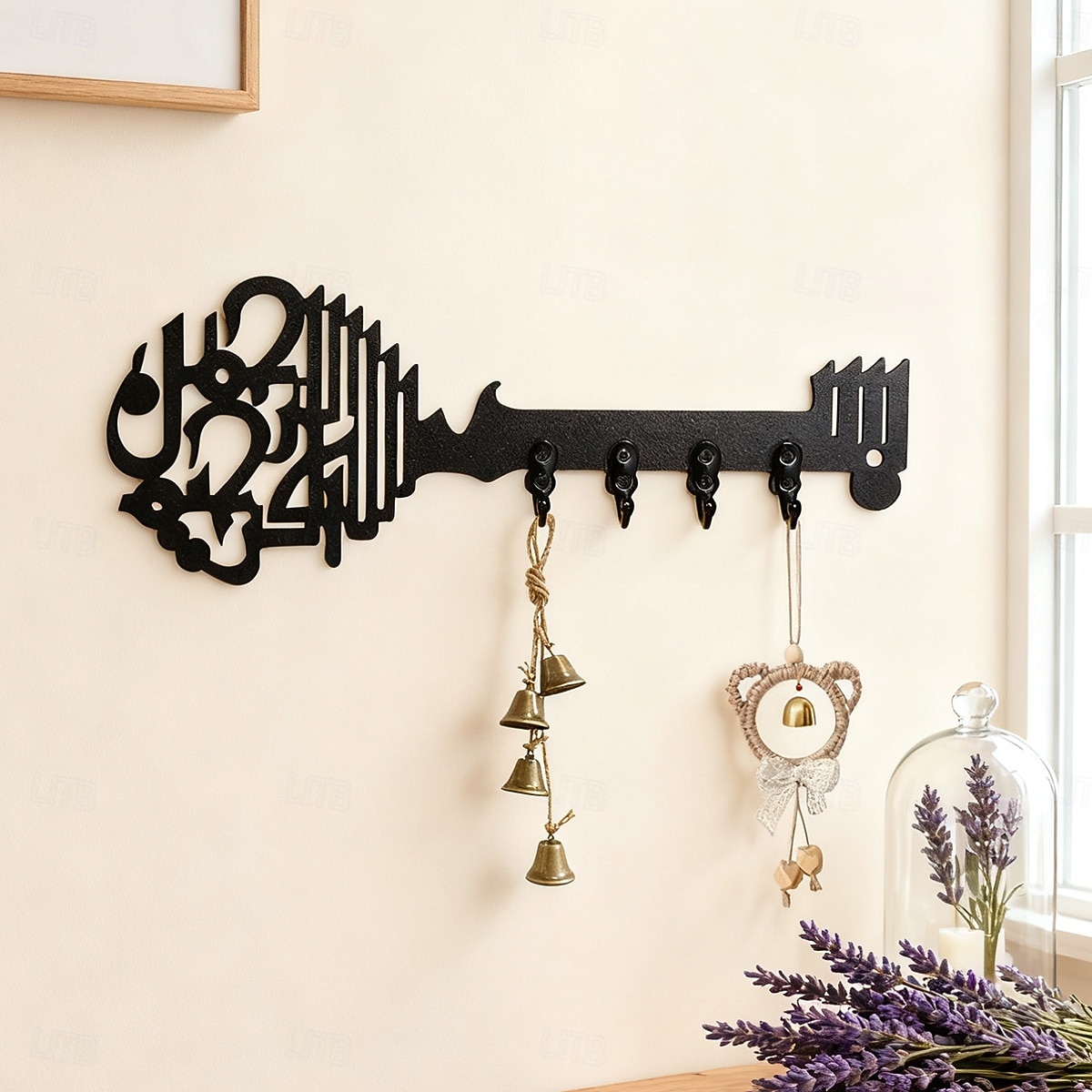 וו קישוט קיר בצורת מפתח אללה עם וו ברזל קטן בעיצוב לפאנלים מעץ מתאים לקישוט קיר בחדרי אמבטיה, שירותים, מטבחים וחדרי אחסון 2025 - $13.99 –P7