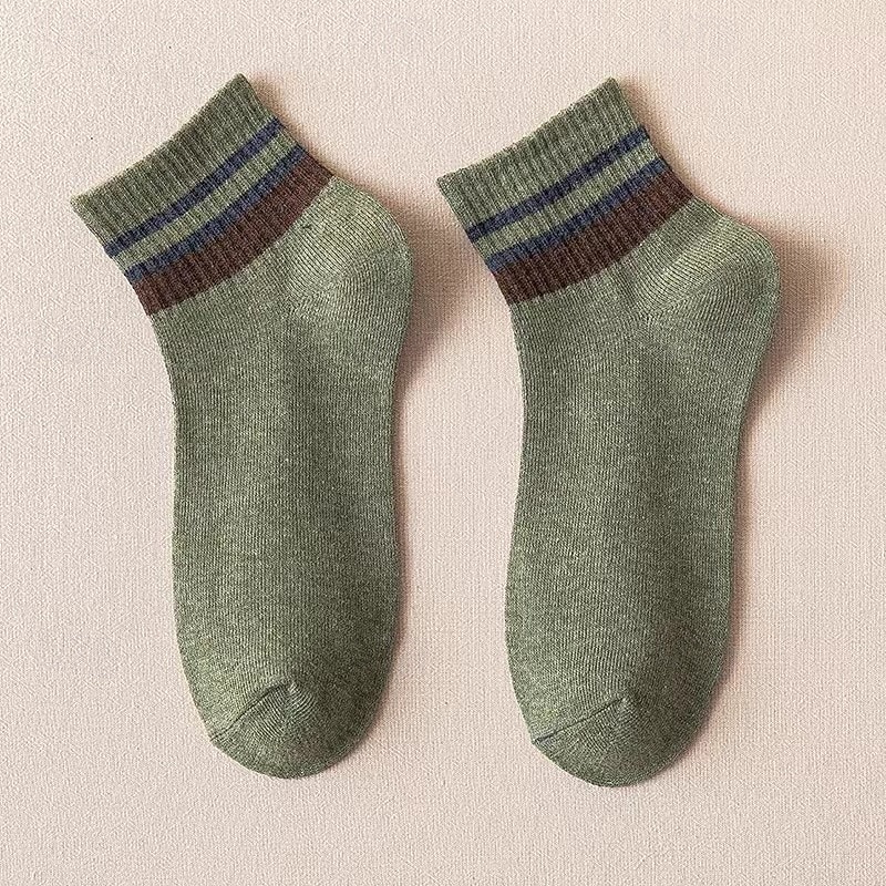 Муж. 7 пар Носки Носки для бега Повседневные носки Синий Черный Цвет Полоски на открытом воздухе Отпуск На каждый день Средней плотности Весна Осень Мода Уличный стиль 2026 - $6.99 –P2