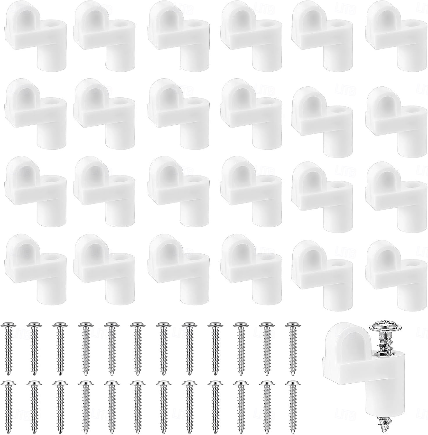 24 Stück 3/8-Zoll-Druckguss-Türglas-Fenstergitterclips mit Schrauben für Sturmtürhalterungen und Fenstergitterbefestigungen, robuste schwarze Beschläge für den privaten und gewerblichen Gebrauch 2026 - $19.99 –P2