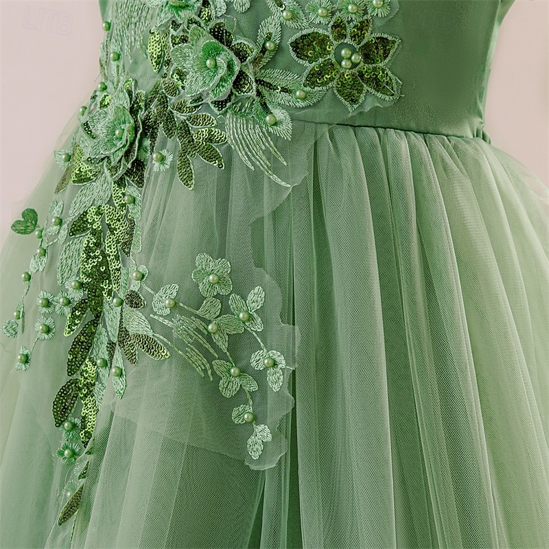 Lapset Tyttöjen Mekko Juhlamekko Yhtenäinen väri Hihaton Muodollinen Suoritus Erikoistilaisuus Pitsi Silmukka Muoti Päivittäin Prinsessa Polyesteri Maxi Juhlamekko Kellomekko Tyllimekko Kesä Kevät 4 2026 - $47.99 –P29