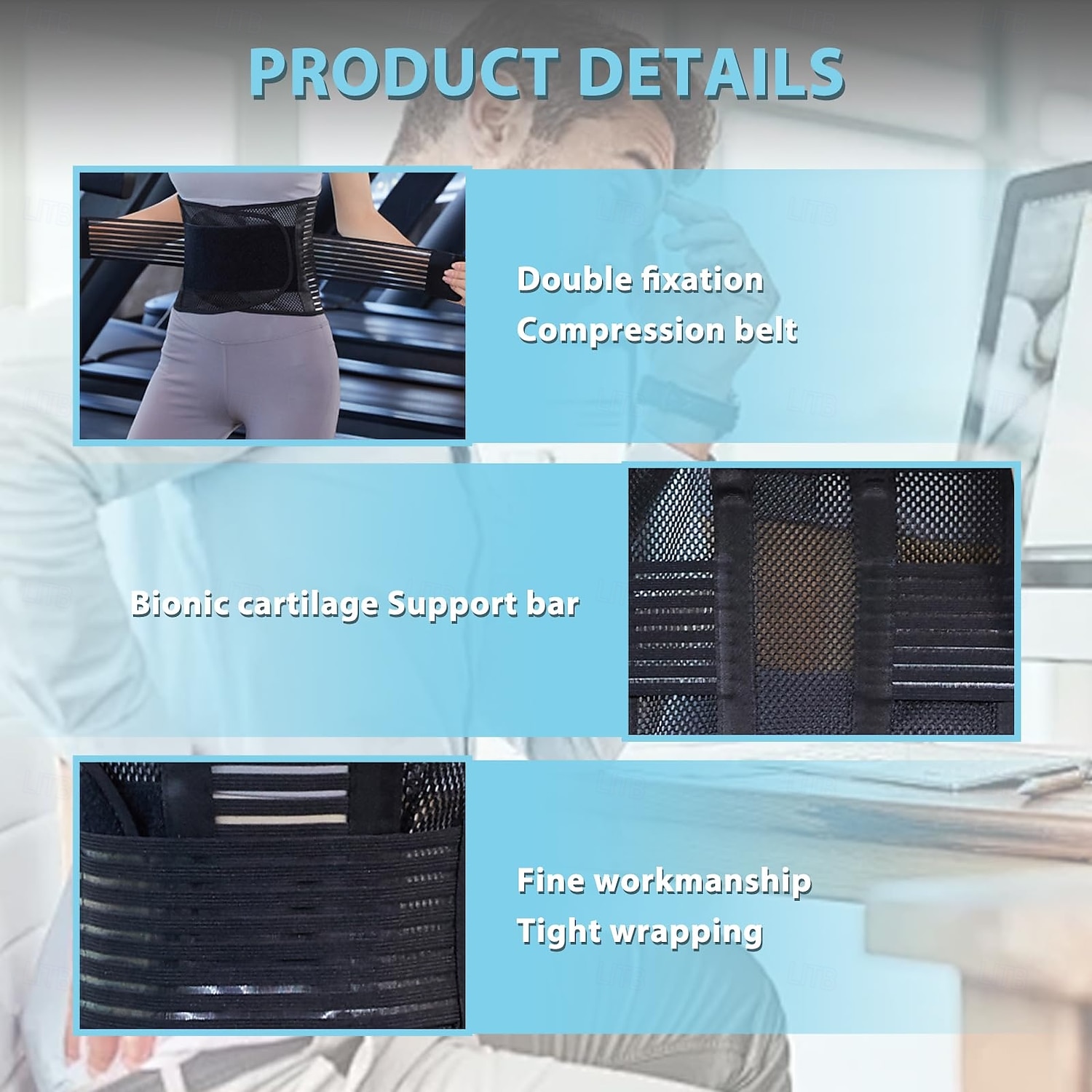 Back Brace for Men and Women, Anti Skid Mesh Adjustable Back Lumbar Waist Support Belt Lower for Back Pain Relief 2026 - $22.99 –P4