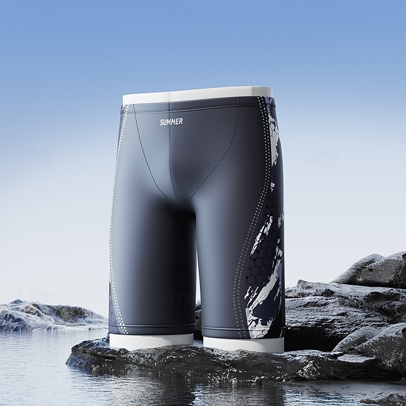 Herre Rash Guard Badebukser Kompresjons svømmejammer Sportstights Trykket Hurtigtørkende Badetøy Bunner Surfing Racerløp Trene Sommer 2026 - $12.99 –P2
