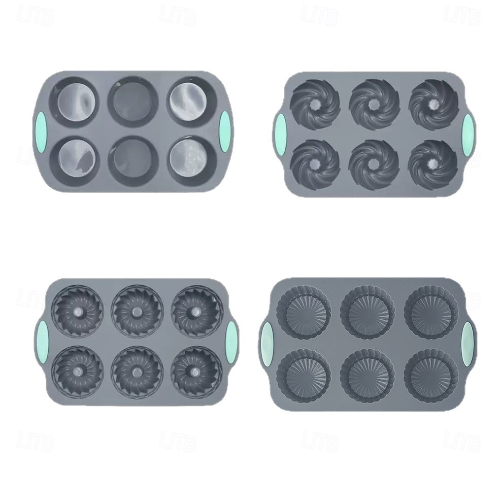 Forma na ledový věnec, vánoční forma na ledový věnec, vánoční silikonové formičky/tácky na kostky ledu ve tvaru vánočních kostek, 6dírková silikonová forma vhodná na kostky ledu, dorty, mýdlo, 2026 - $10.49 –P5