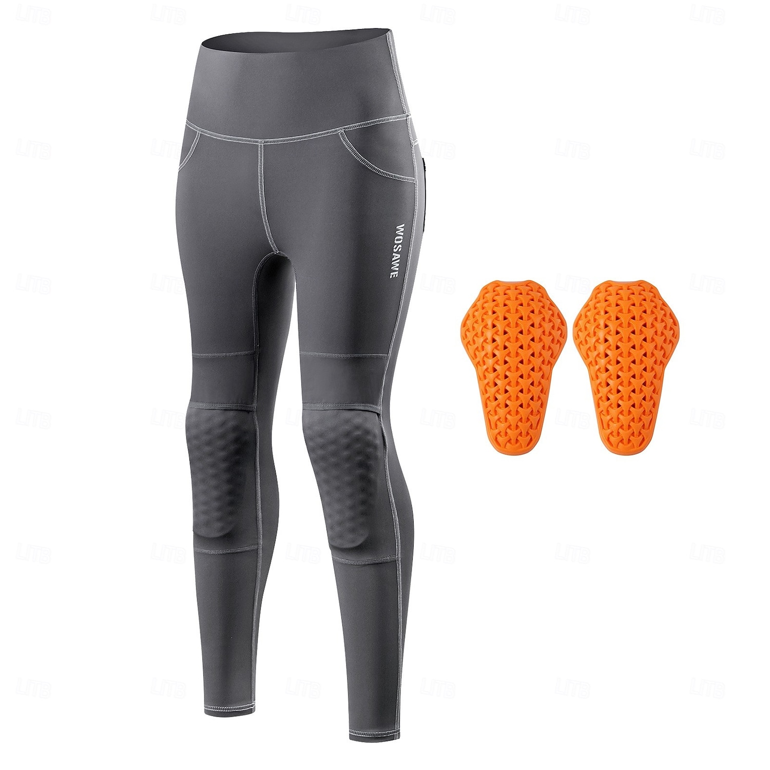 Pentru femei Colanți pentru ciclism Pantaloni de ciclism Downhill Jersey Manșon Lung Ciclism montan Ciclism stradal Vară Primăvară Negru / Portocaliu Hiacint+Gri Culoare solidă Bicicletă Fitness 2026 - $70.99 –P2