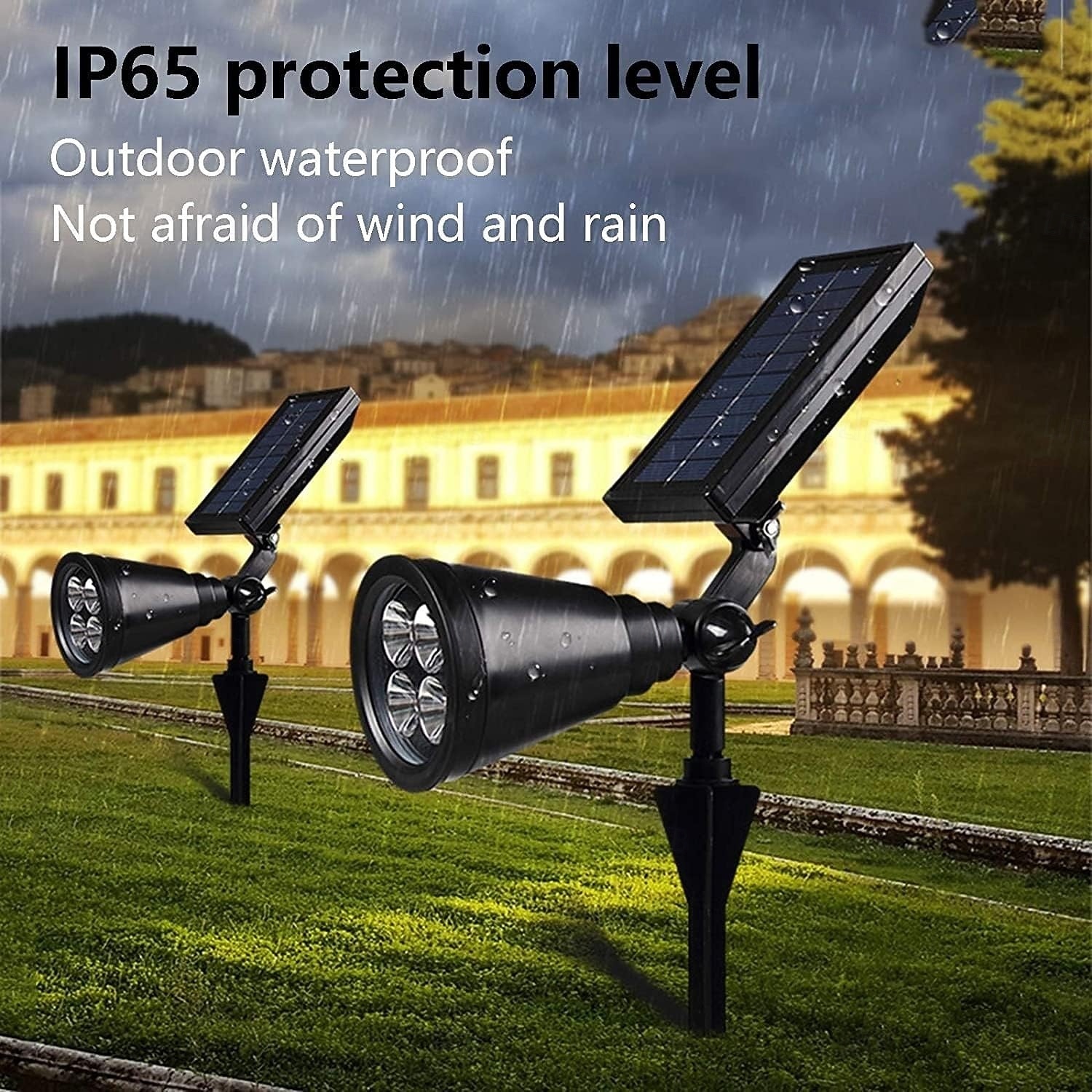 Solární bodová světla, venkovní solární světla, solární reflektory, světlo na vlajkový stožár, vodotěsné, venkovní osvětlení krajiny pro vlajku, osvětlení dvorku, terasy, cesty, sochy, palmy, cedule 2026 - $32.99 –P3