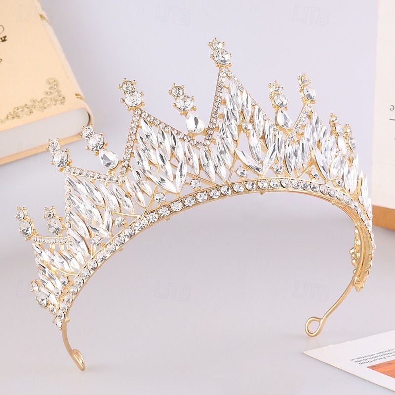 Crown Tiaras Headdress Alloy Wedding Birthday Elegant Cute Shiny With Rhinestone Headpiece Headwear 2026 - $17.49 –P2