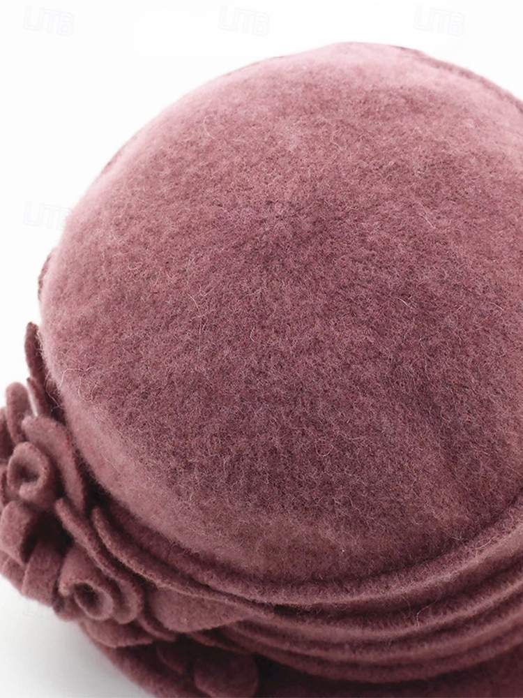 Naisten villainen talvipipo kukkakuviolla, useita värejä, mukava ja tyylikäs jouluun ja kylmään säähän 2026 - $19.99 –P7