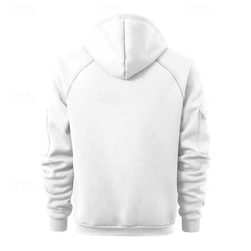 Homens Moletom Full Zip Hoodie Moletom com zíper Azul Preto Branco Verde Tropa Vinho Com Capuz Tecido Zip Up Bolsos Desportos e Ar livre Casual Diário Roupa de rua Designer Básico Primavera Outono de 2026 por $15.99 –P6