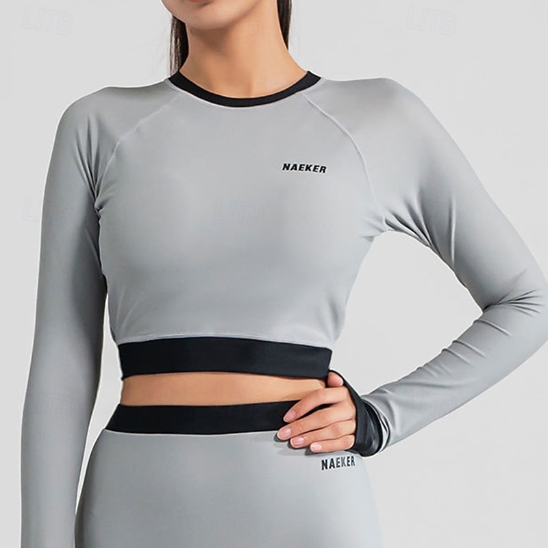 Women's 2 Piece Rash Guard Tankini Swimsuits Surfing Shirt Solid Colored UPF50+ Breathable Long Sleeve Diving Suit Surfing Canoeing Snorkeling Spring 2026 - $52.99 –P6