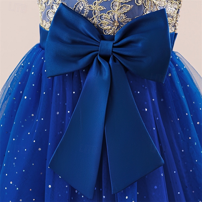 Enfants Fille Robe Robe de Soirée Couleur Unie Sans manches Formel Performance Occasion Spéciale Noeud de cravate Mode Quotidien Princesse Polyester Maxi Robe de Soirée Robe évasée Robe en Tulle Ét de 2026 ? $45.99 –P26