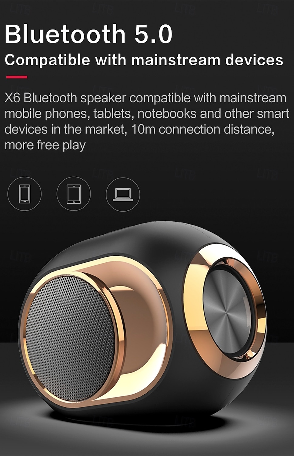 2025 New Wireless Speaker Supporting Multiple Playback Modes Wireless/TF Card/USB Playback High Volume Long Battery Life Stereoscopic Sound Effects To Fill The Event Atmosphere Suitable for Smar 2025 - $24.99 –P7