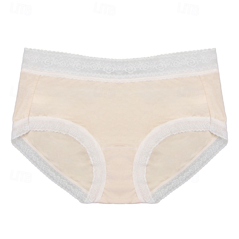 Femmes Culottes Culottes Basiques Dentelle Taille ÉlastiqueNightwearCoton Couleur Unie Mode Mignon Noir Rose Claire Beige Printemps & Été Automne & Hiver de 2026 ? $3.49 –P7