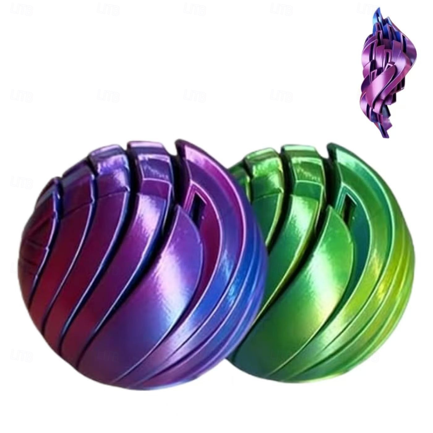 צעצועי פידג'ט כדור הדפסה תלת מימדית, כדור הילוך צעצוע פידג'ט נוזלי מסתובב כדור זרימת נוזל עם עיצוב מסתובב שולחן אינטראקטיבי, צעצועים למשרד, בית ולנסיעות, צעצועי הקלה בחרדה 2026 - $13.49 –P2