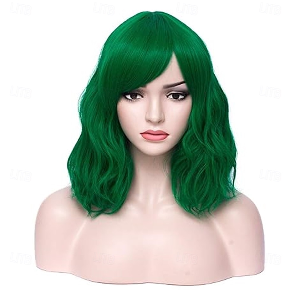 Peruca de Carnaval 2026 Verde Encaracolado Curto Peruca sintética para festivais Mardi Gras Parada Cabelo para fantasia de cosplay para Feminino de 2026 por $25.99 –P1