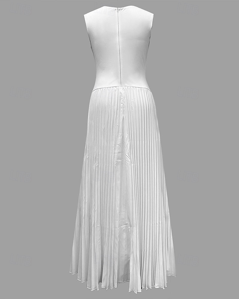 Femmes Robe Longue Maxi Robe Robe de Bal Robe de Soirée Robe fourreau Élégant Mode Moderne Soirée Occasion Spéciale Coupe régulière Uni Sans manches Col en V Blanche Printemps Automne Hiver de 2026 ? $41.99 –P6