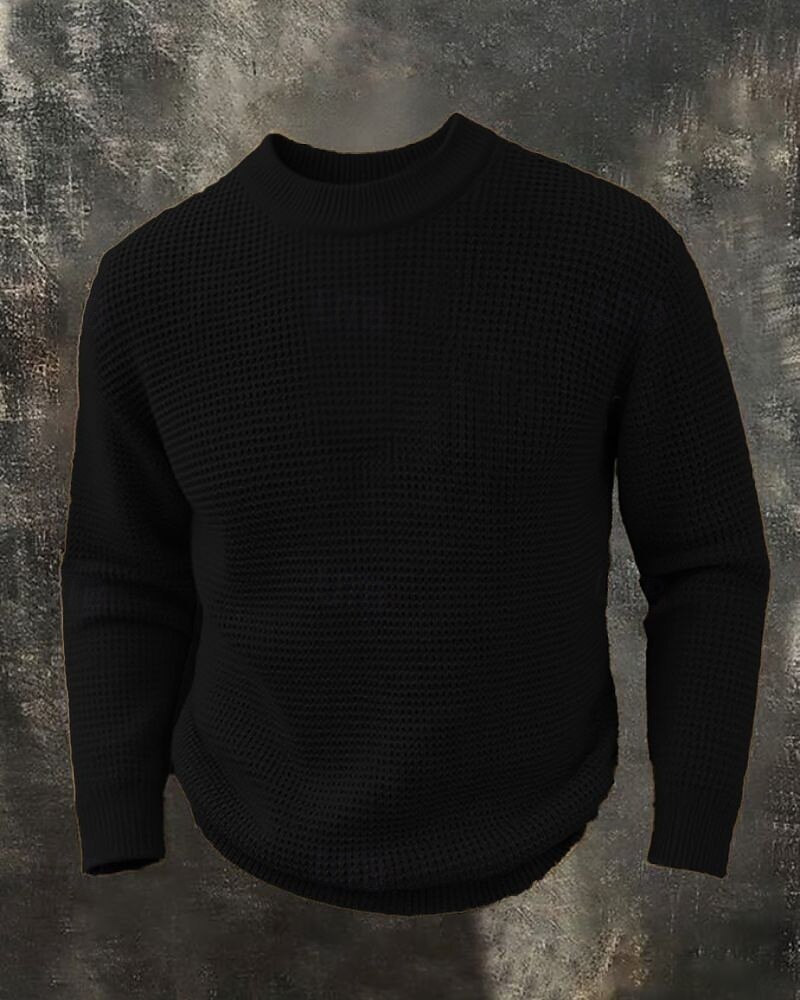 Voor heren Trui Gebreide trui Geribd Kabel breien Normale tops Gebreid Effen Strakke ronde hals Modern Modern eigentijds Casual Alledaagse kleding Kleding Herfst Winter Wit S M L 2026 - $34.99 –P6