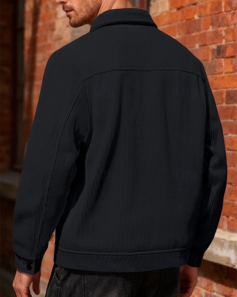 Per uomo Giacca Leggera Giacca Camicia Giacca Casual All'aperto Streetwear Tasca Bottoni Primavera & Autunno Autunno & Inverno Semplice Streetwear Quotidiano Collo ripiegato Regolare Nero Marrone del 2026 a $31.99 –P13