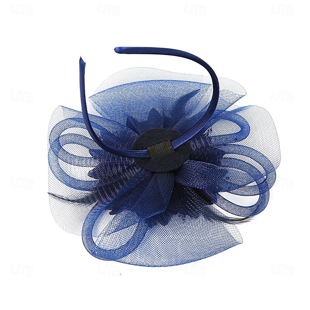 Coiffe Tulle Chapeau Fedora Mariage Fête du thé Course de Chevaux Cocktail Élégant ancien Avec Tulle Casque Couvre-chef de 2025 ? $14.99 –P5
