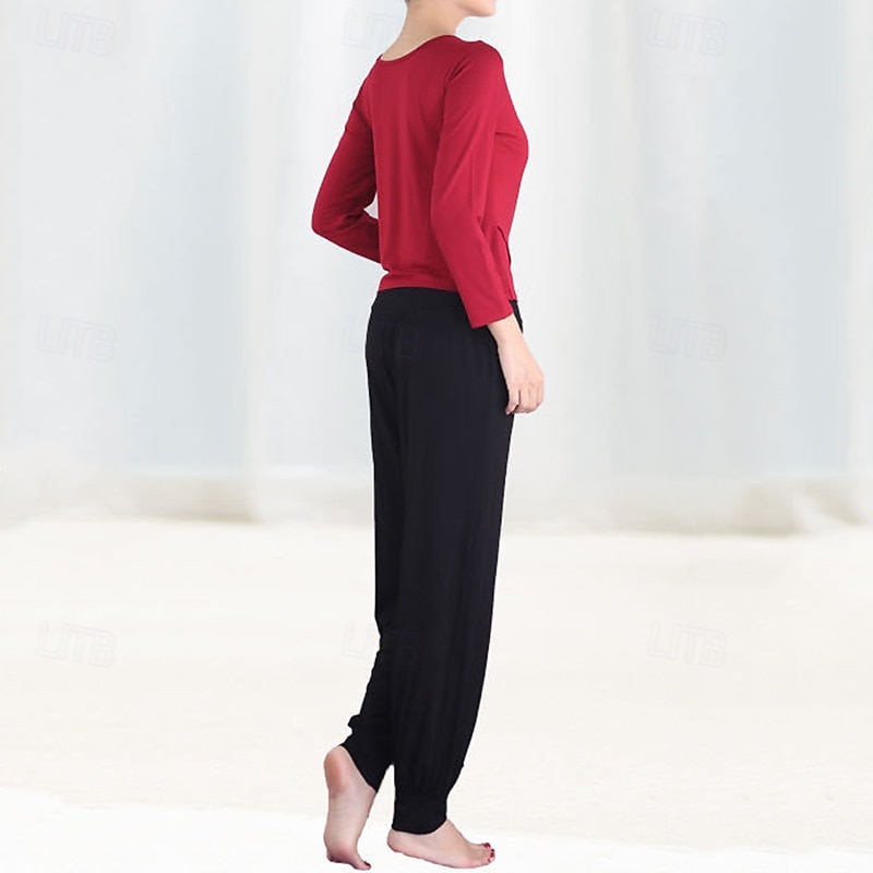 Γυναικεία Μπλούζα γιόγκα Αθλητική κορυφή Συμπαγές Χρώμα Ρούχα σύνολα Φθινόπωρο Μαύρο Λευκό Μοντάλ Χορού Πιλάτες Γιόγκα Ψηλή Μέση Ελαφρύ Αναπνέει Μακρυμάνικο Αθλητισμός Ρούχα Γυμναστικής 2026 - $13.99 –P9