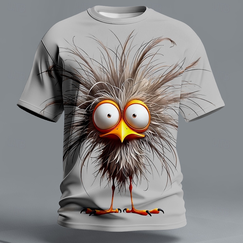 Homme Oiseau Grincheux T-shirt Manche Courte T-shirt Impression 3D Col ras du cou Chemise Exagéré Designer Soirée Fête Bleu Noir Jaune Été Printemps Vêtement Tenue S M L XL XXL XXXL de 2026 ? $21.99 –P4