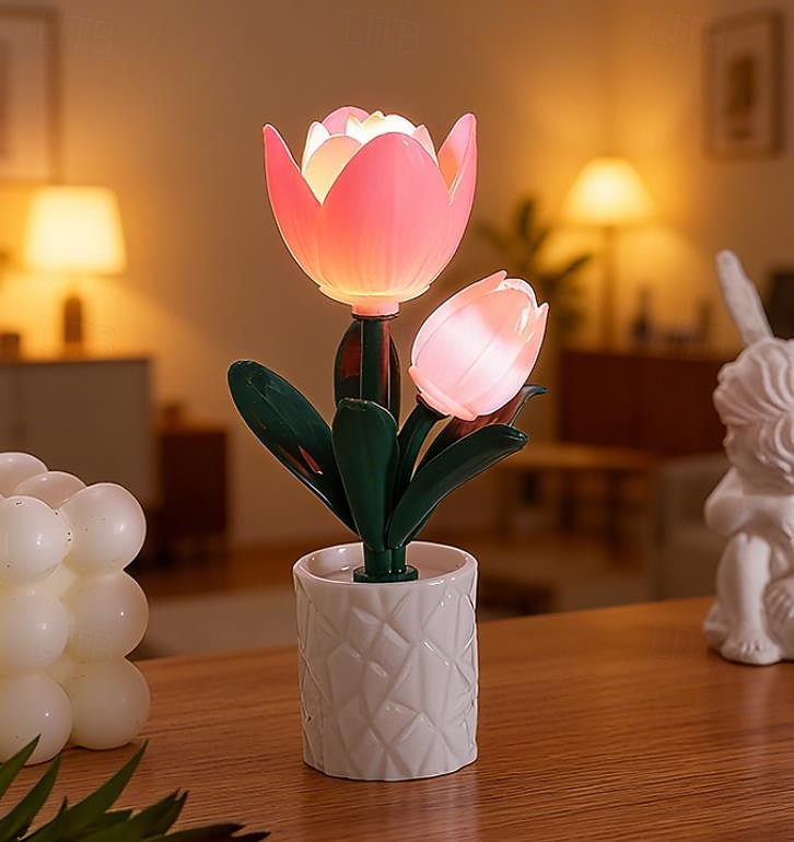 Flower Light, Rose Freesia Desk Decor,Bedside Lamps LED Night Light,for Desk Bedroom Bedside Nightstand Home Decor Office Dorm Apartment Party Birthday Christmas 2026 - $16.49 –P5